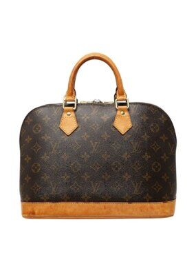Louis Vuitton Monogram Alma PM Vintage Handbag Brown Leather